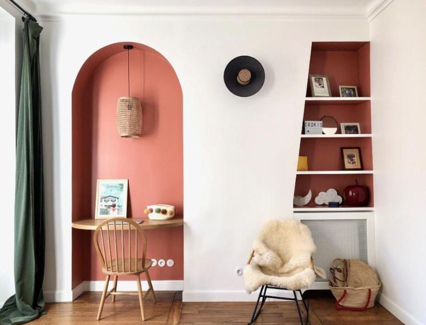 Peindre l'intérieur d'une alcôve fait ressortir ce qu'il y a dedans © Plum Living