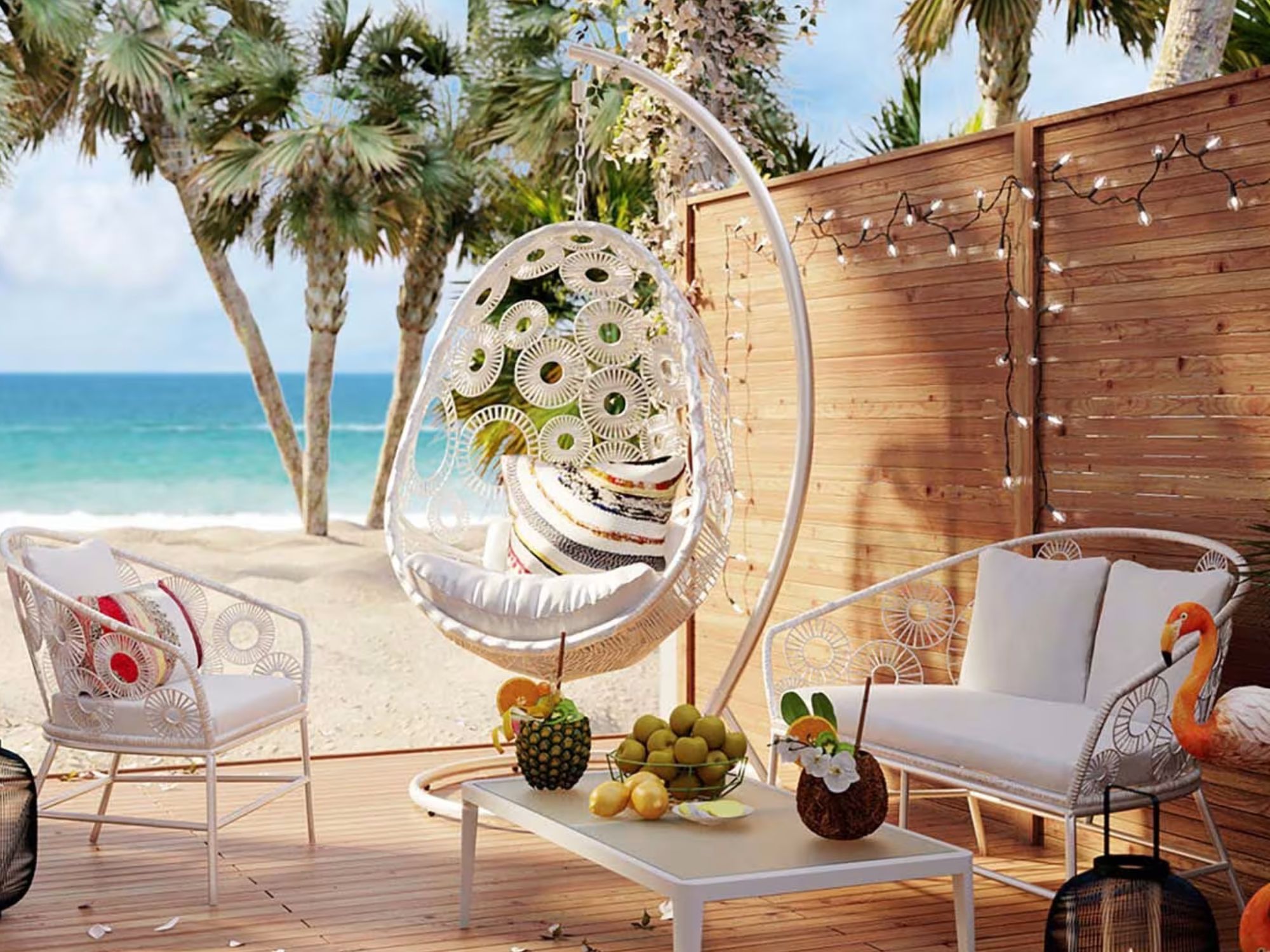 Le fauteuil de jardin 'Ibiza' de la marque Kare Design, vendu chez © Maison du Monde.