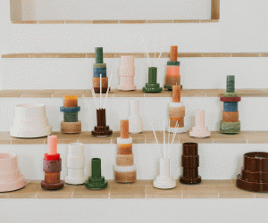 Le label de design belge Stan Editions lance une collection de vases, bougies et diffuseurs en céramique